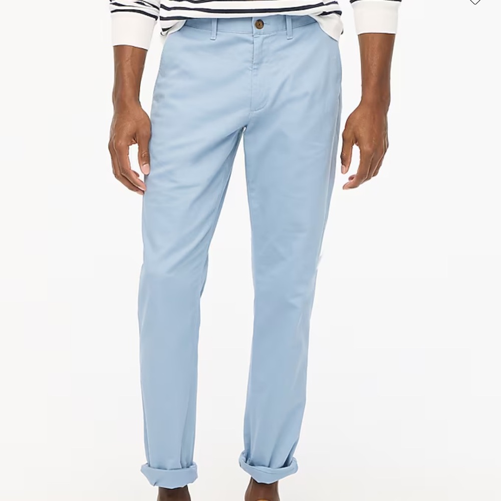 J. CREW Flex Straight Light Blue Chino Pants